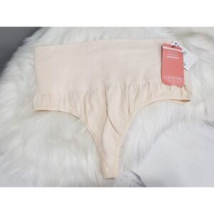 NEW YUMMIE L/XL Light Compression Seamless Shaping‎ Thong Panty BEIGE NUDE